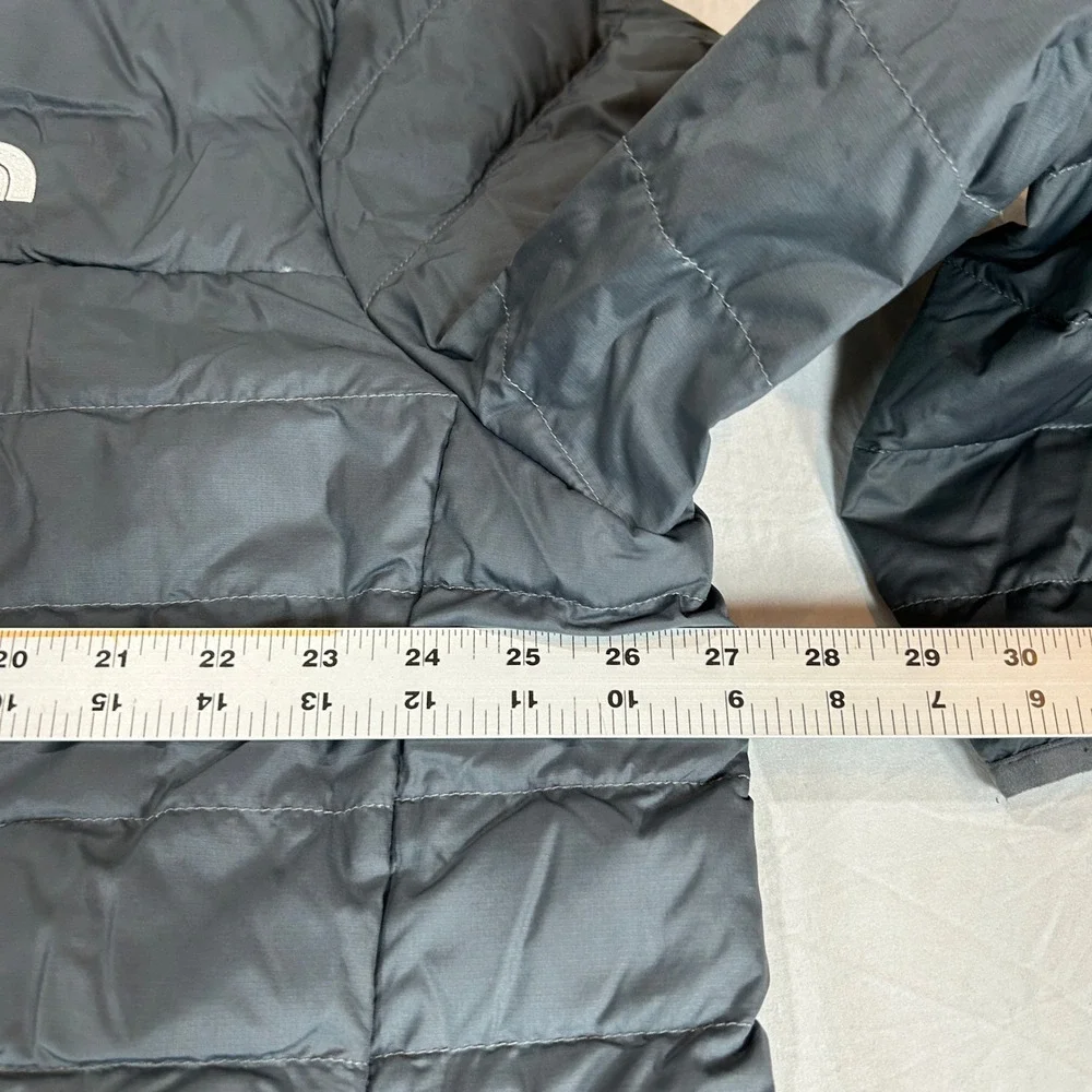 The North Face 550 Down Puffer Jacket Mens XXL Gray Ripstop Full Zip Insulated
